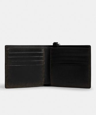 ダブル ビルフォールド ウォレット・チェーン・ラブド レザー